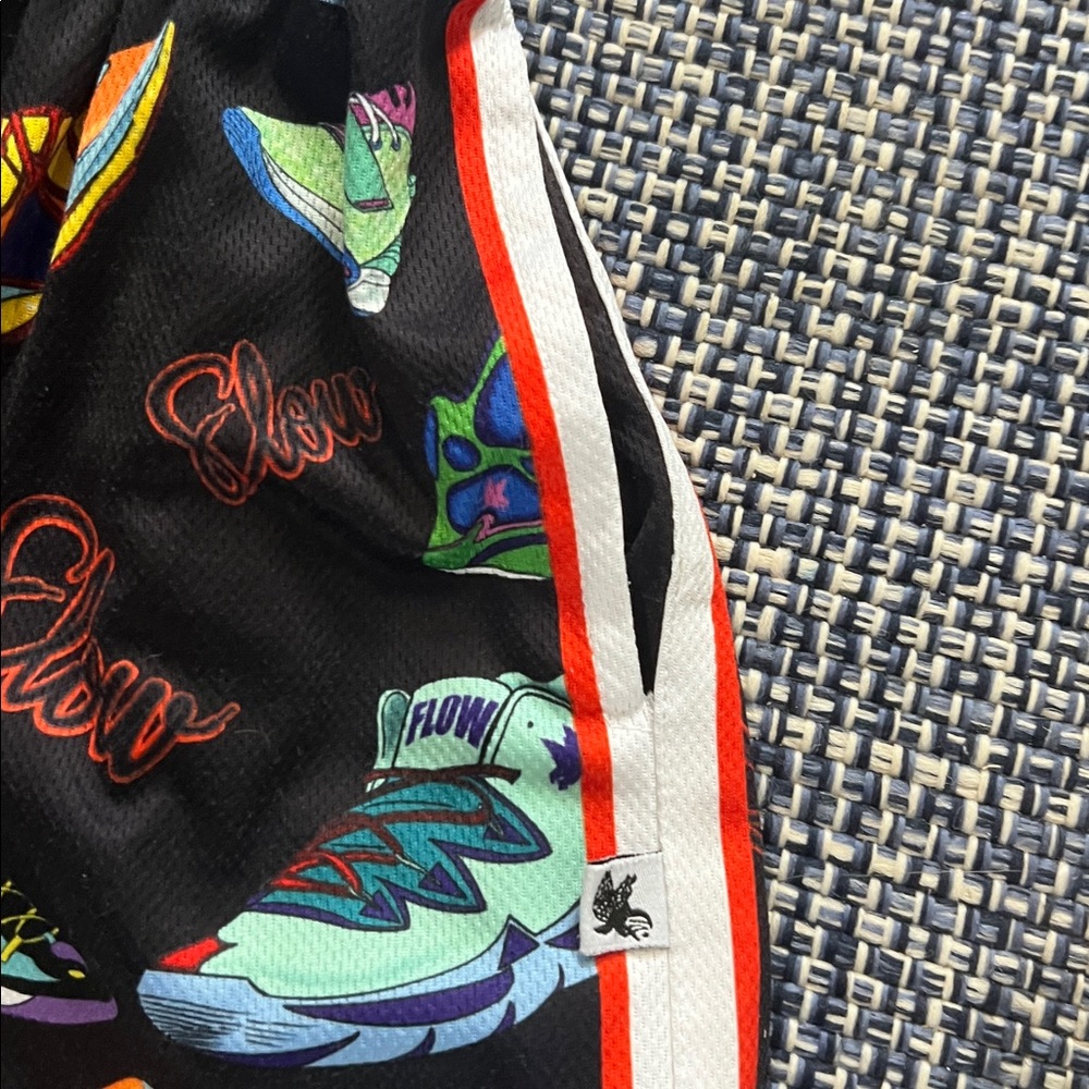 Flow Society Lacrosse Black and Red Graphic Shorts - Picture 5 of 5